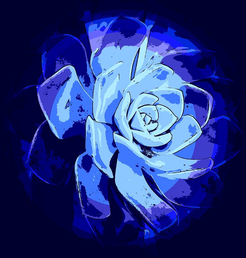 Blue Desert Rose Digital Art