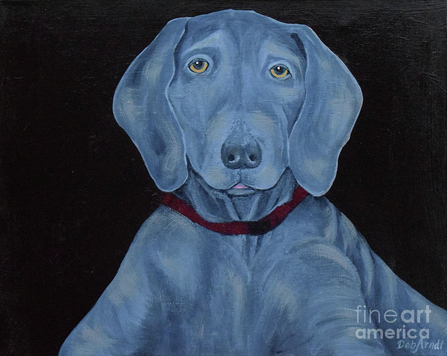 Blue Dog #1 Painting by Deb Arndt