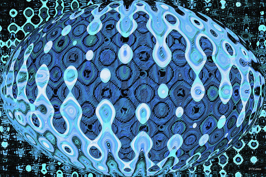 Blue Egg Abstract #1 Digital Art by Tom Janca