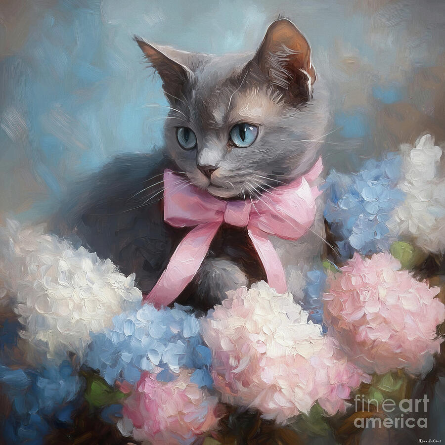 Blue Eyed Charteux 2 Painting by Tina LeCour Blue Eyed Charteux 2 Painting by Tina LeCour