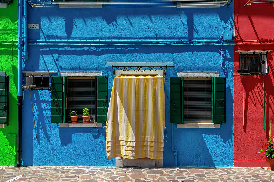 Blue house in Burano #1 Photograph by Pietro Ebner