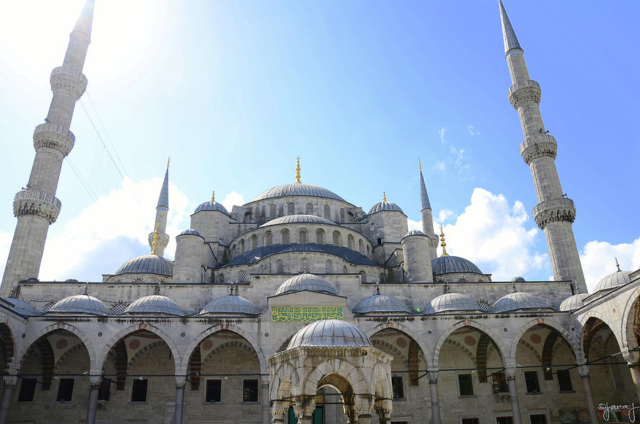 Sun on The Blue Mosque Photograph by Jana J Wagner - Fine Art America