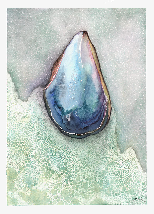 Blue Mussel #1 Painting by Hilda Wagner