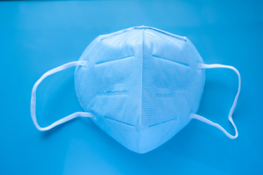 blue N95 medical mask #1 Photograph by PansLaos