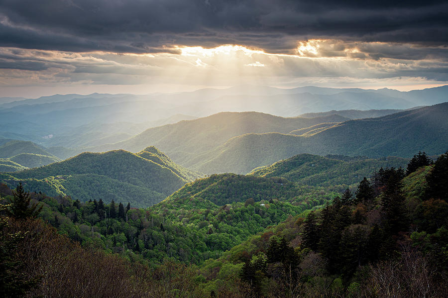 Mountain Photograph - Blue Ridge Parkway North Carolina Shining Brightly by Robert Stephens
