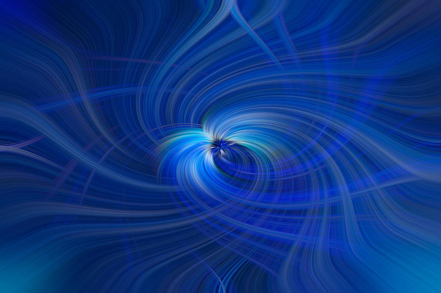 Blue Curves Digital Art by Hazy Apple
