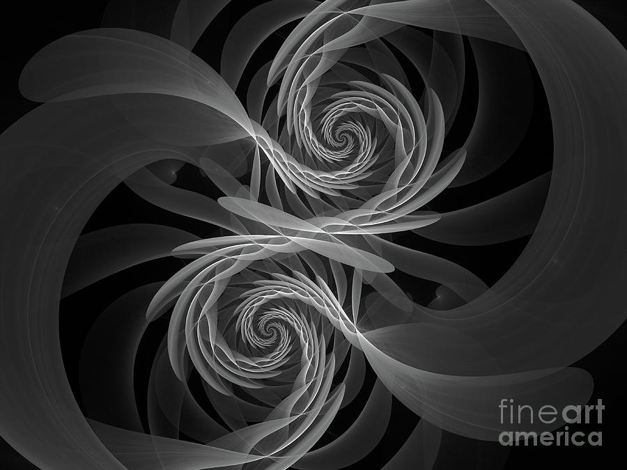 Mono Swirls Digital Art by John Edwards