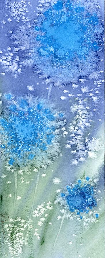 Blue Wildflowers #1 Painting by Dawn Derman