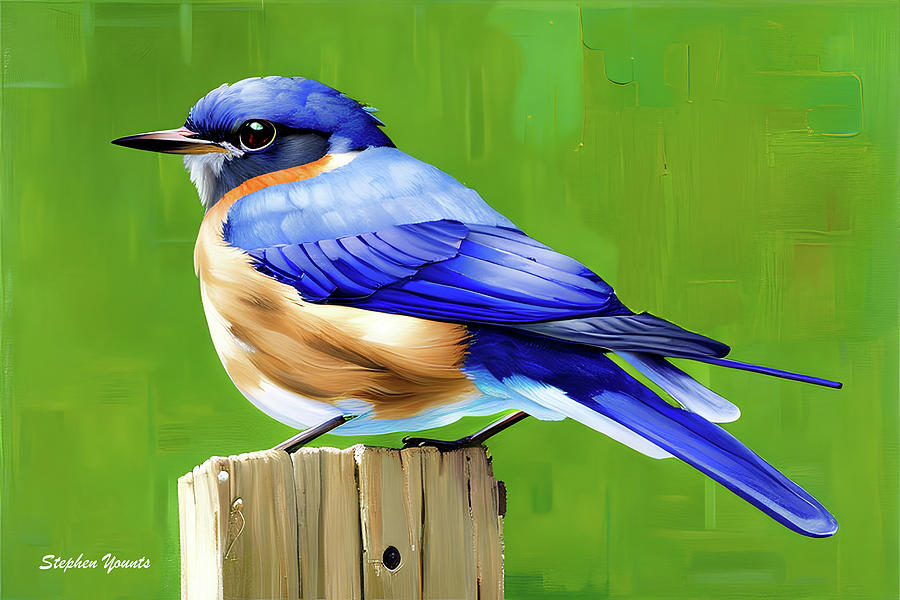 Bluebird #1 Digital Art by Stephen Younts
