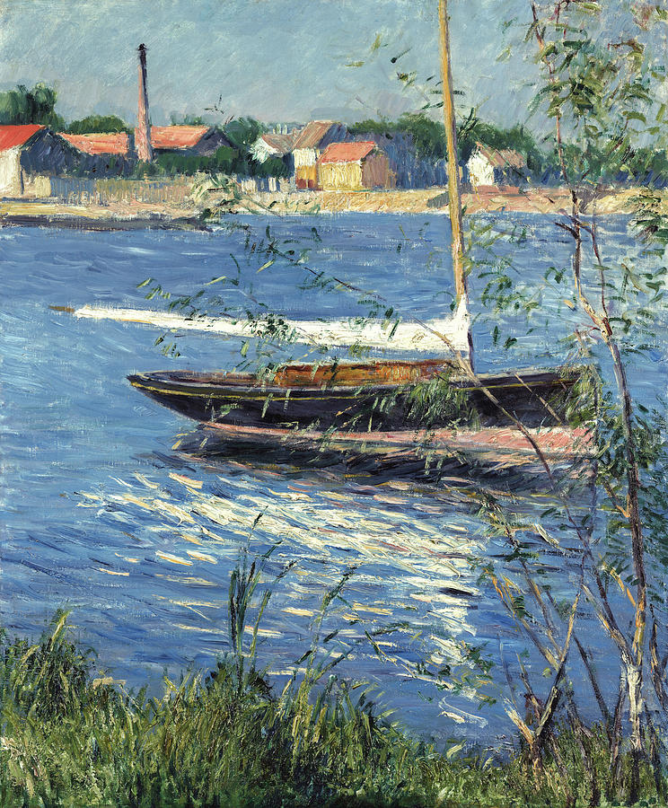 Boat Moored On The Seine At Argenteuil Painting By Gustave Caillebotte