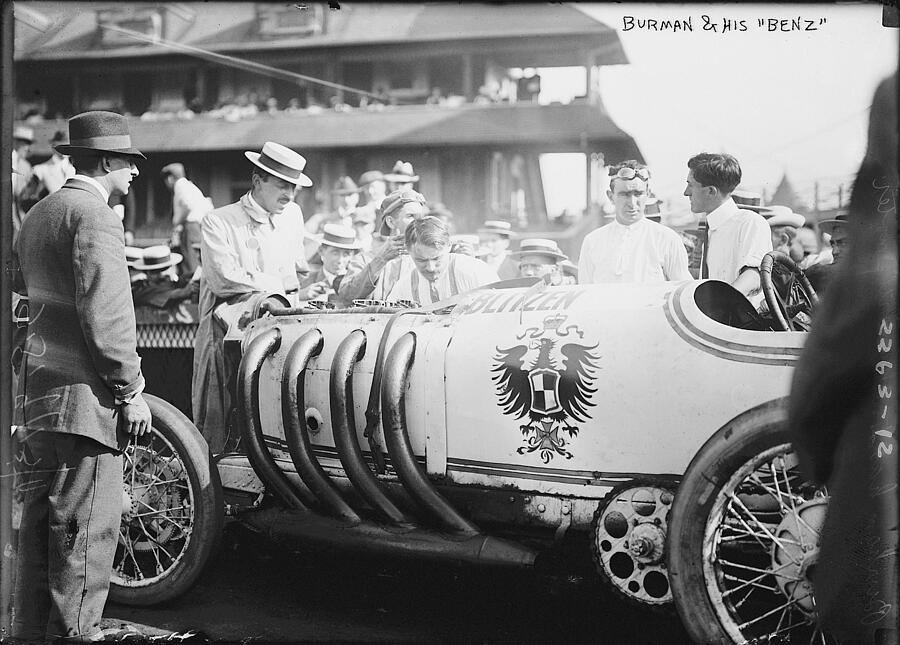 Bob Burman, and his Blitzen Benz, c1910-1915 Photograph by Bain News ...