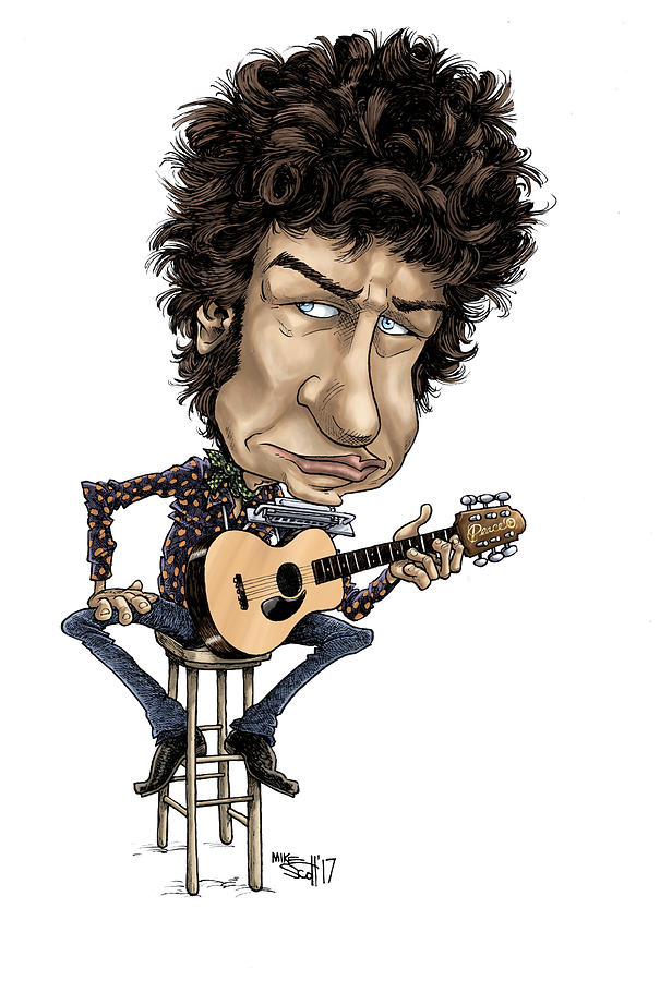 Bob Dylan #1 Drawing by Mike Scott