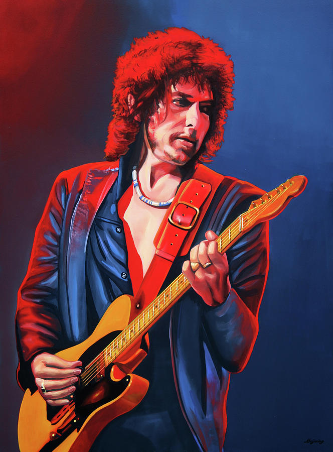Bob Dylan Painting #1 Painting by Paul Meijering