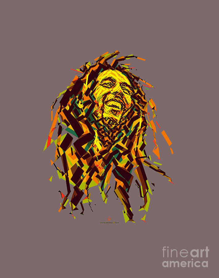 Guns N Roses Digital Art - Bob Marley #1 by Jason Kingsey