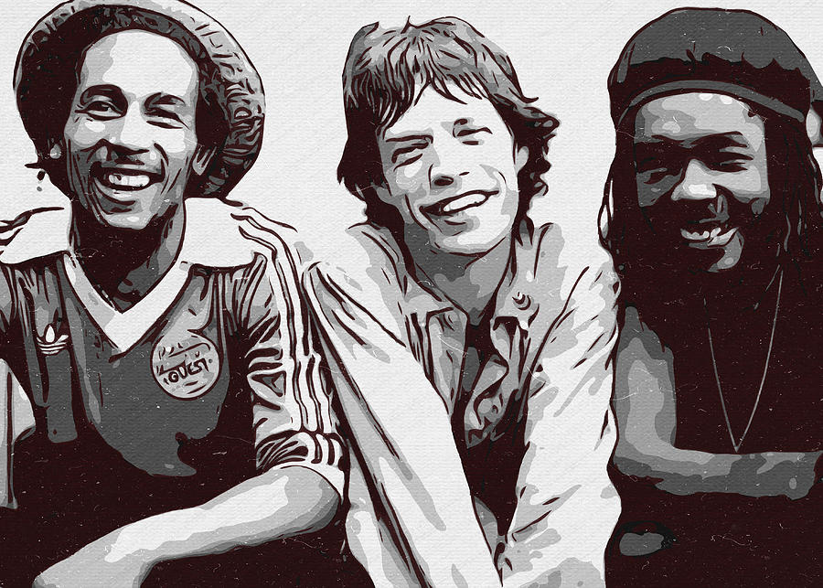 Bob Marley ,Mick Jagger ,Peter Tosh Photograph by Taoteching Art