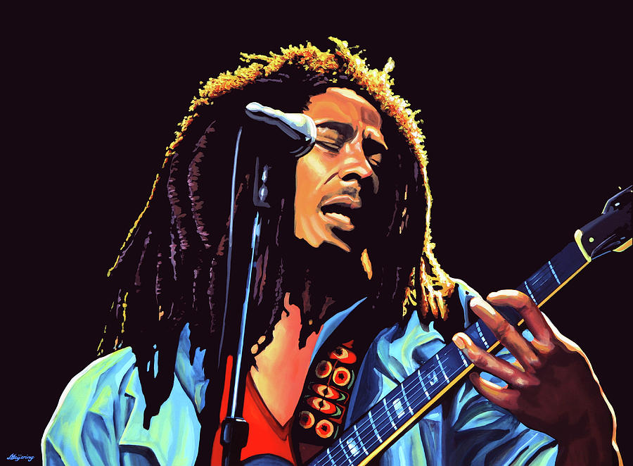 Bob Marley Painting #1 Painting by Paul Meijering
