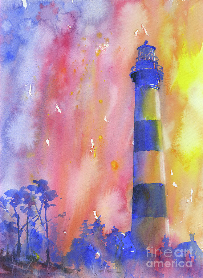 Bodie Island Lighthouse #1 Painting by Ryan Fox