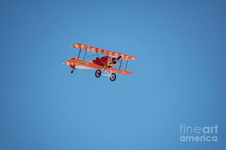 Las Vegas Photograph - Boeing-Stearman Model 75 demo in USAF Air show at Nellis Air For #1 by Chon Kit Leong