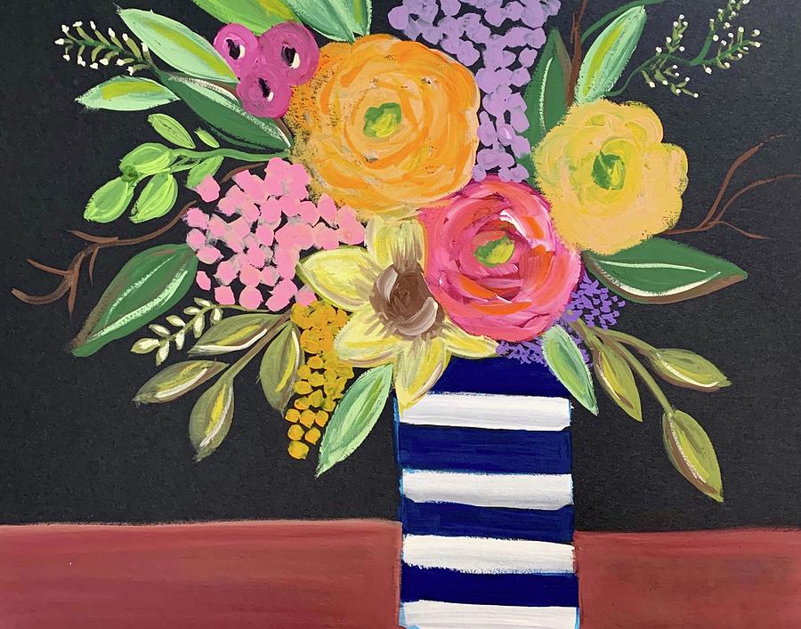 Bold Blooms #1 Painting by Monica Martin