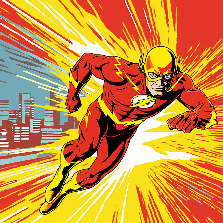 Bolt of Brilliance - The Flash in Pop Art Digital Art by Milo Everett ...