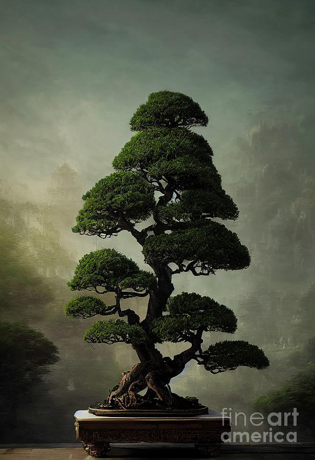 Bonsai Tree Digital Art by Billy Bateman | Pixels