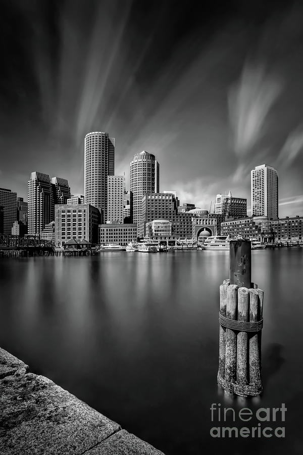 Boston City viewed from Fan Pier Park #1 Photograph by Martin Williams