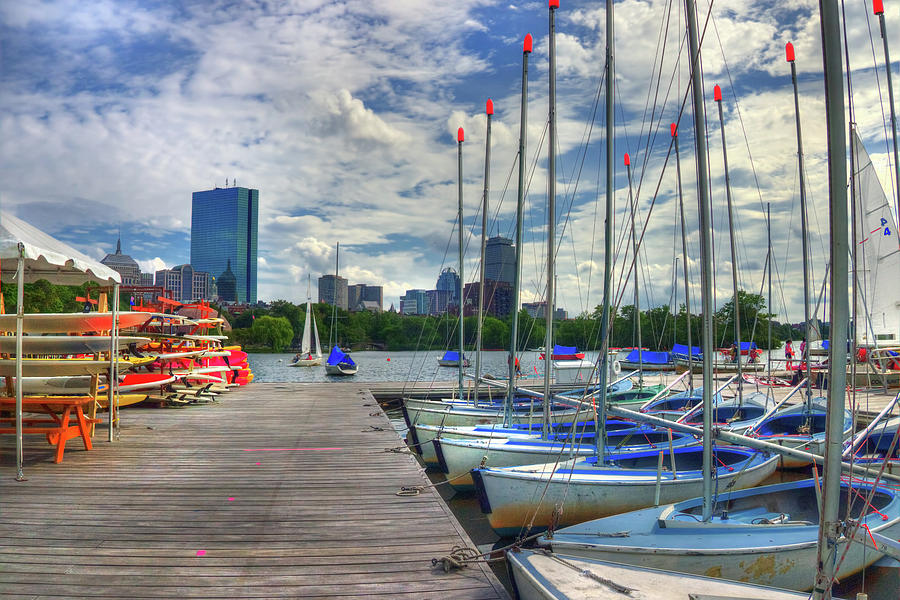 Boston Skyline from the Charles River #1 Photograph by Joann Vitali