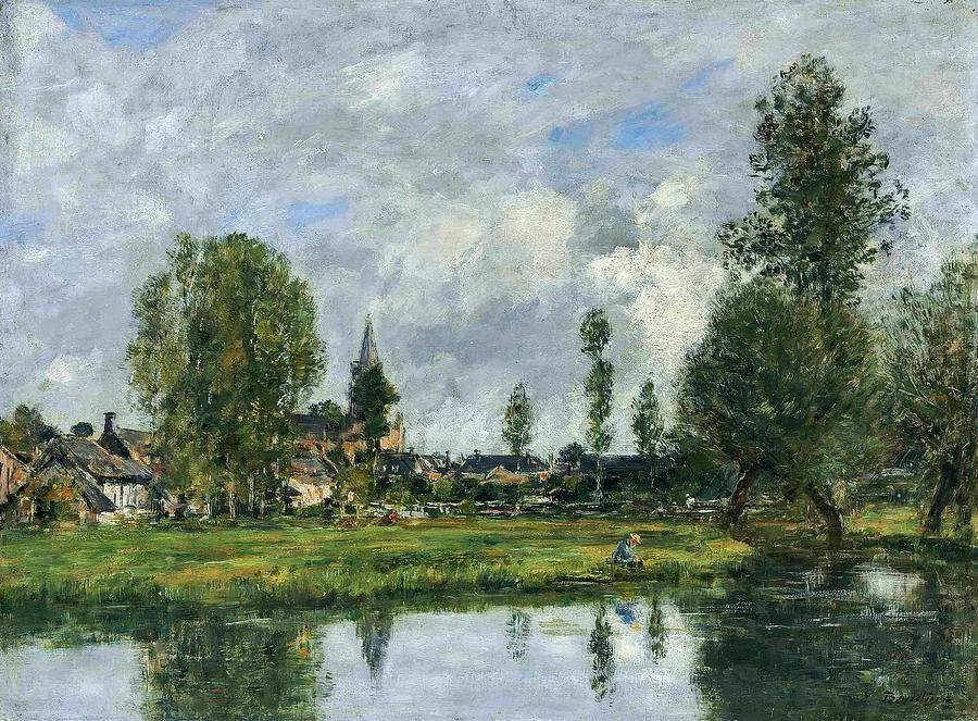 Boudin  Village In The Outskirts Of Dunkerque Digital Art