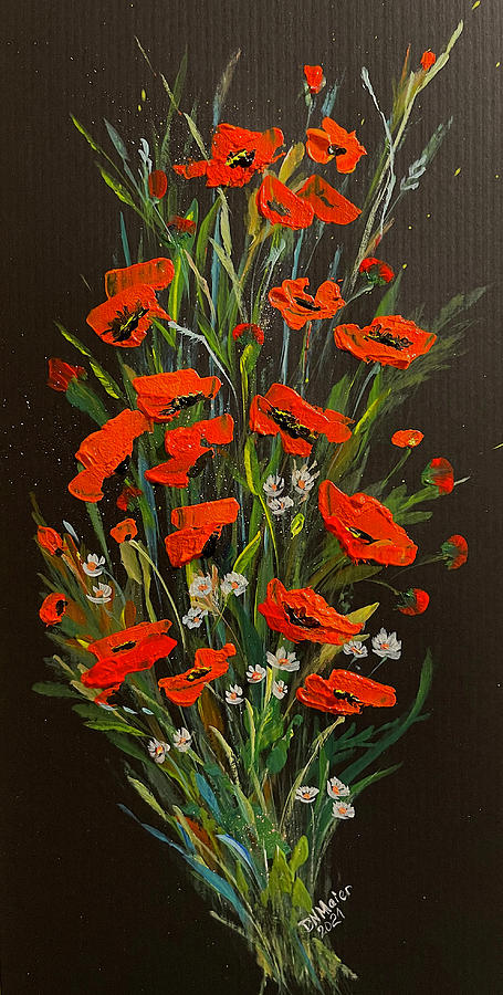 Bouquet of Poppies #1 Painting by Dorothy Maier