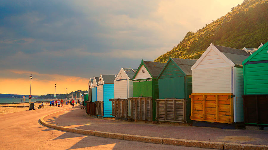 Bournemouth  Beach Huts #1 Photograph by Heavens Gift xxx89