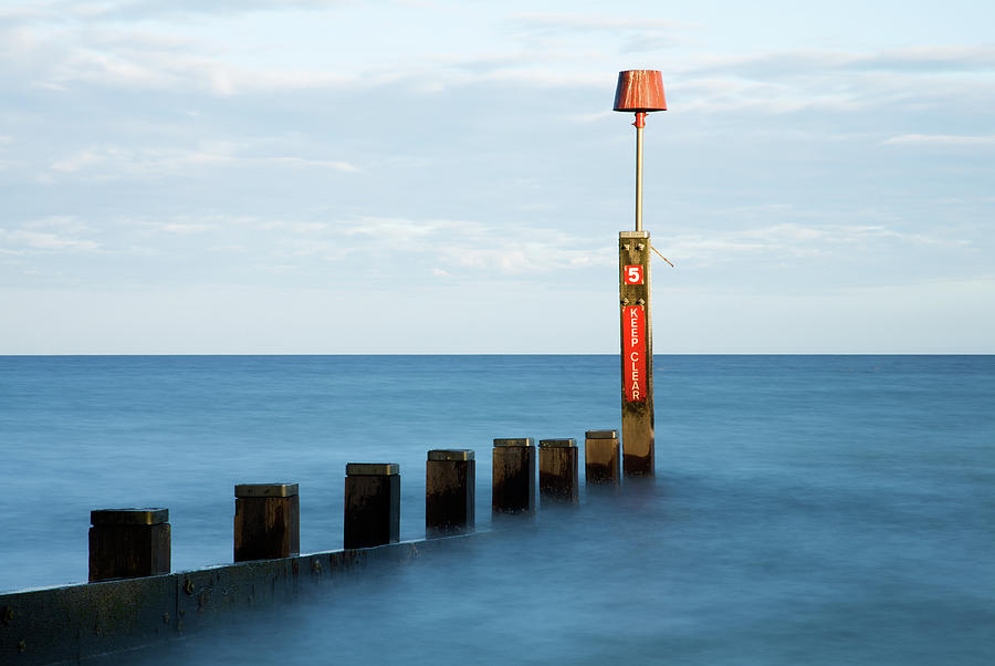 Bournemouth groyne at Sunset #1 Photograph by Ian Middleton
