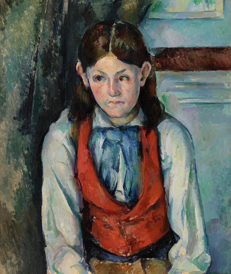 Paul Cezanne Painting - Boy in a Red Vest #1 by Paul Cezanne
