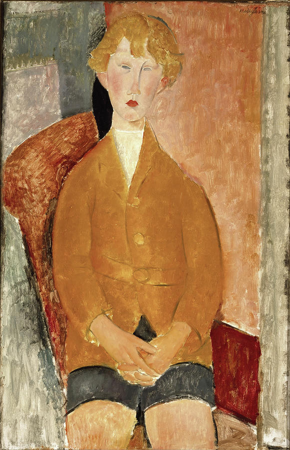 Boy in Short Pants 1918 #1 Painting by Amedeo Modigliani Boy in Short Pants 1918 #1 Painting by Amedeo Modigliani