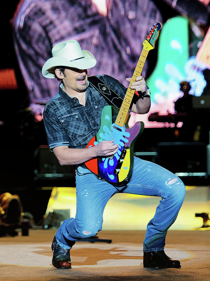 Brad Paisley in Concert #2 Photograph by Ron Dubin