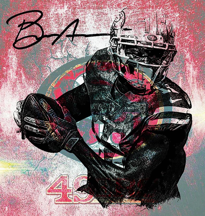 Brandon Aiyuk 49ers WR. Digital Art by Bob Smerecki - Pixels