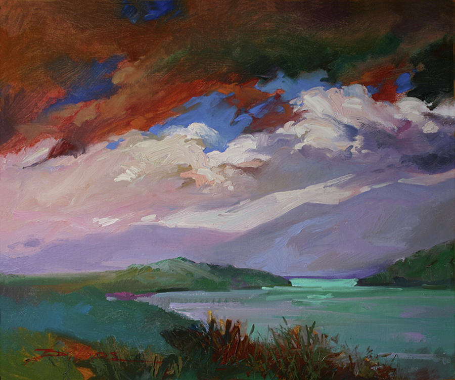 Stormy Weather Painting - Break in the Storm by Betty Jean Billups Stormy Weather Painting - Break in the Storm by Betty Jean Billups