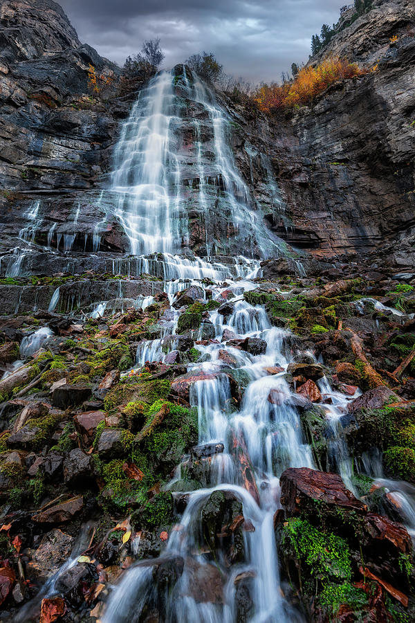 Bridal Veil Falls, Utah Photograph by Michael Ash