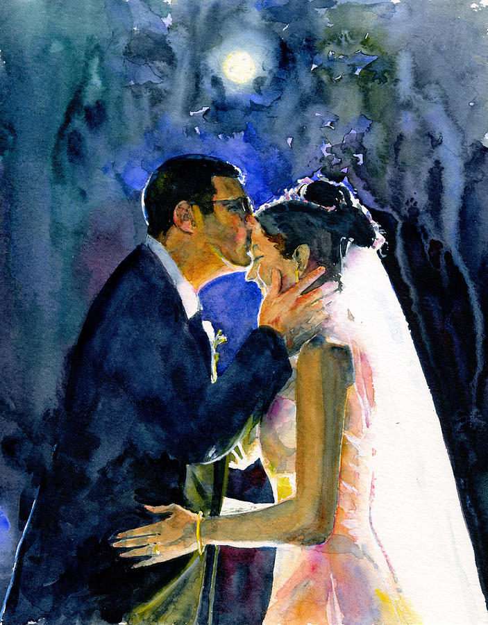 Bride and Groom #2 Painting by John D Benson
