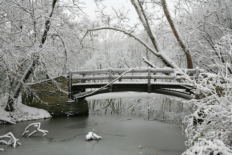 Bridge in Winter #1 Photograph by Timothy Johnson