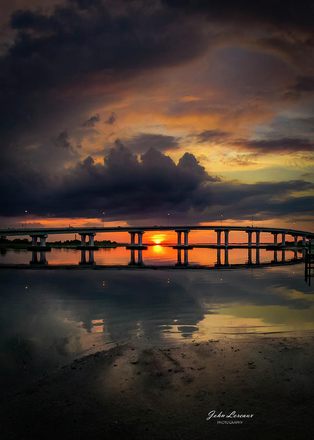 Bridge Sunset #1 Photograph by John Loreaux