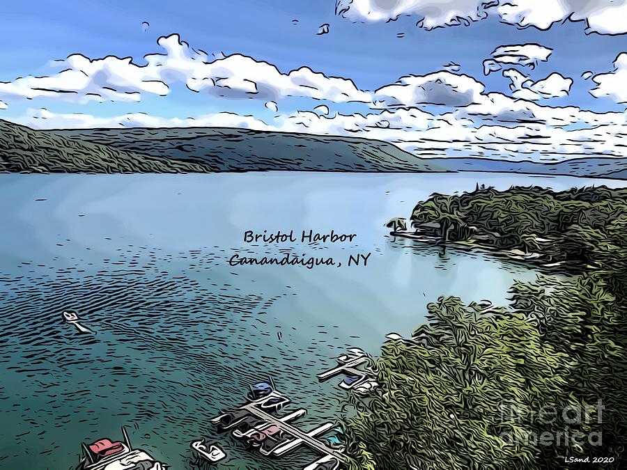 Bristol Harbor, Canandaigua Lake, NY #1 Digital Art by Lorraine Sanderson