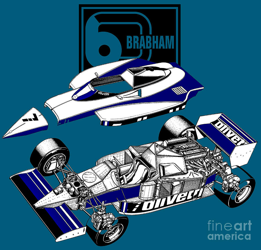 British racing car Brabham BT54 is a grand prix 1985 racing car