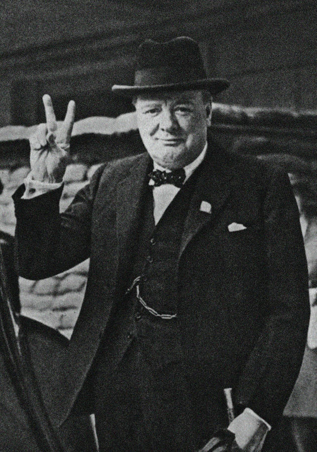 famous picture of winston churchill