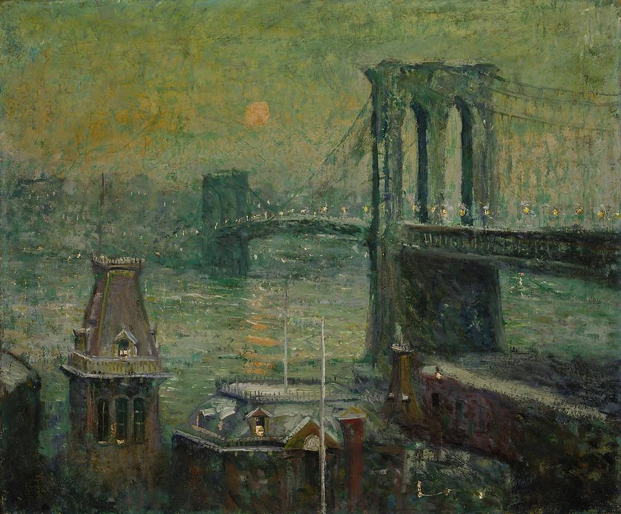 Ernest Lawson Painting - Brooklyn Bridge  #1 by Ernest Lawson