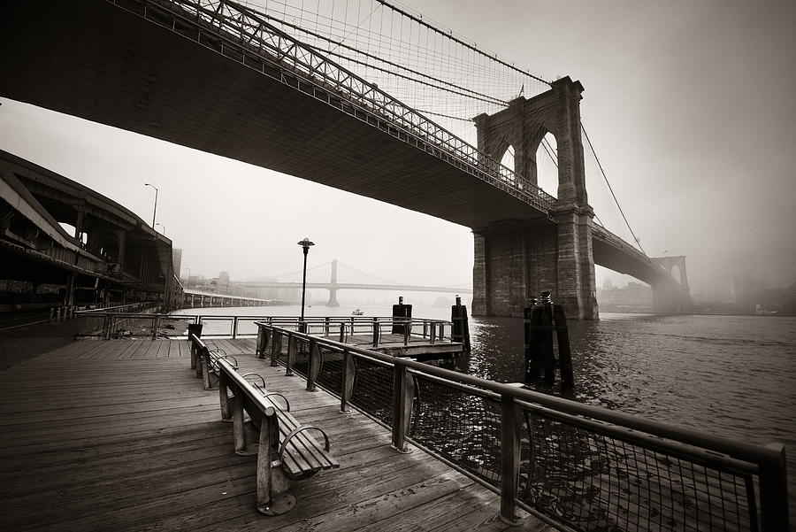 Brooklyn Bridge  #1 Photograph by Songquan Deng