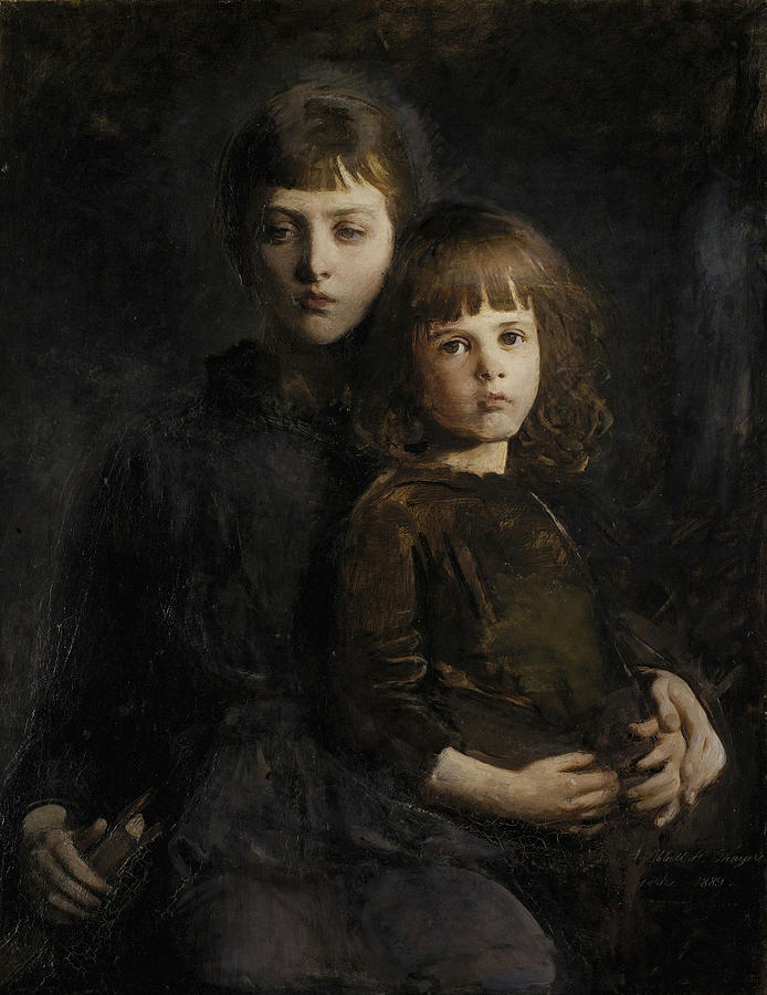 Brother and Sister Painting by Abbott Handerson Thayer - Fine Art America