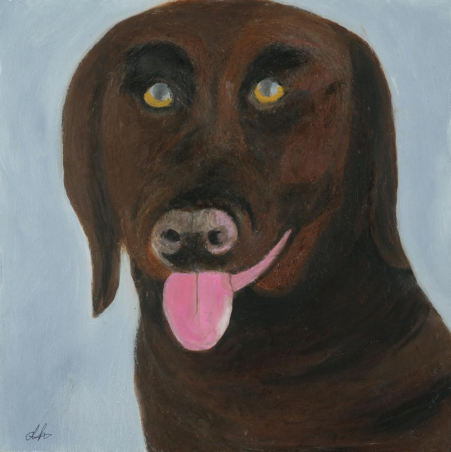 Brown Dog Painting by Diane Holland  SF Intl Art
