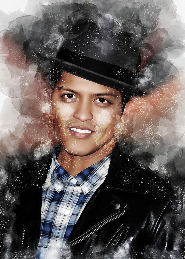 Bruno Mars 1 Digital Art by Bren Denprice