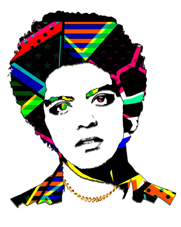 Bruno Mars #1 Mixed Media by Marvin Blaine