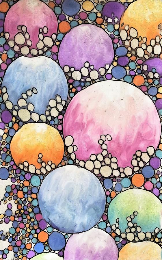 Bubbles #1 Mixed Media by Megan Walsh